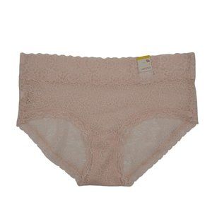 SO Intimates Hipster Brief Panty Women Junior's Size Small Pink Full Lace